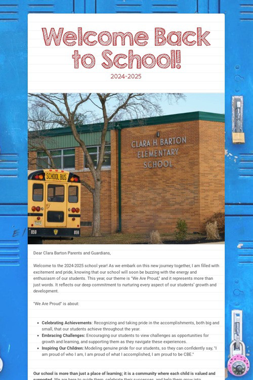 Welcome Back to School!