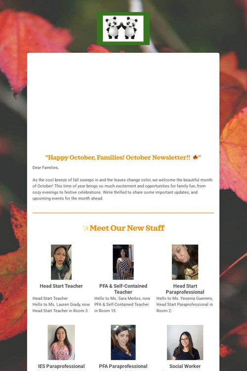 October Newsletter!