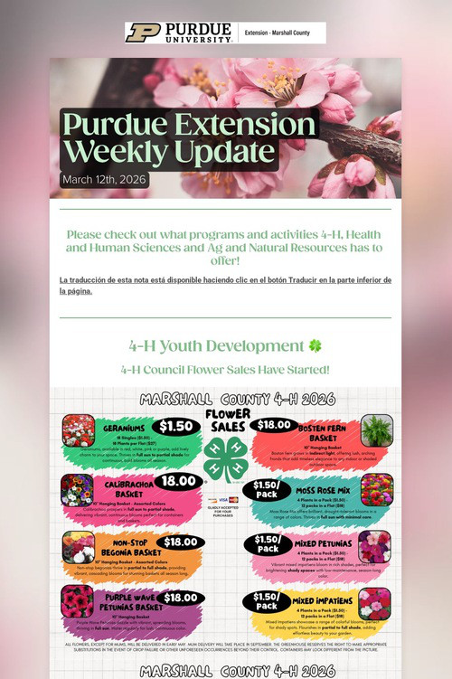 Purdue Extension Weekly Update