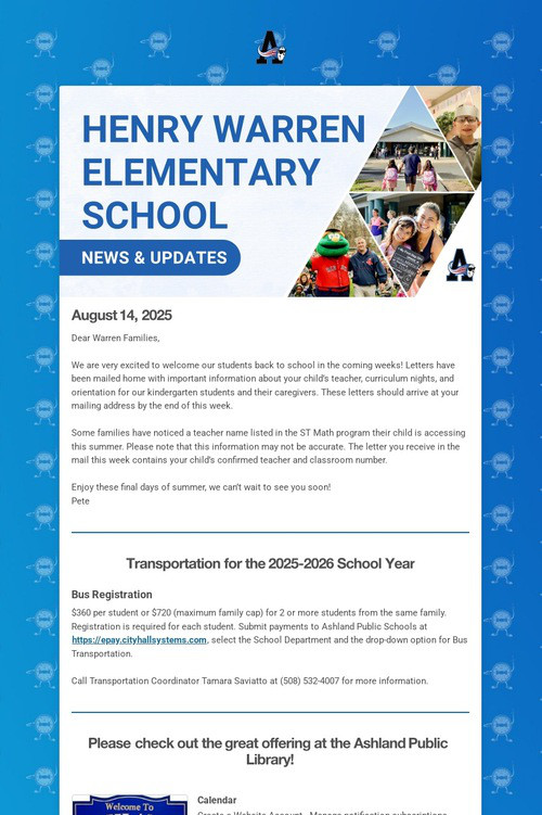 Warren School Weekly Update