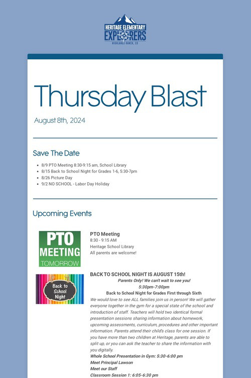 Thursday Blast