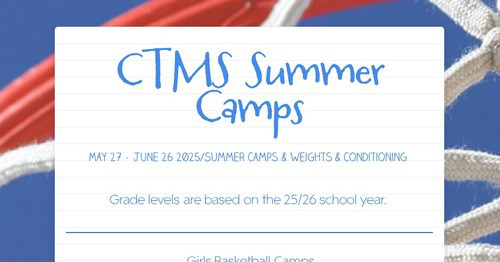 CTMS Summer Camps
