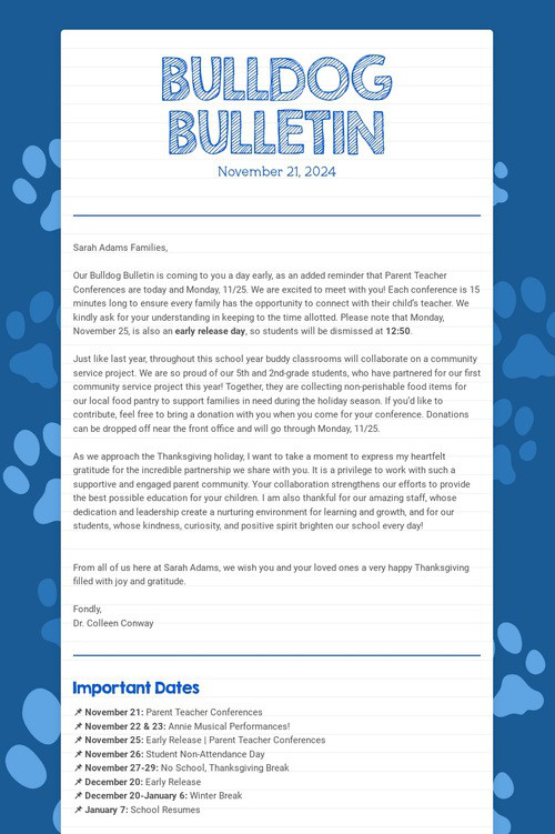 BULLDOG BULLETIN