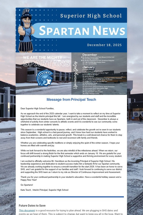 SHS Family News