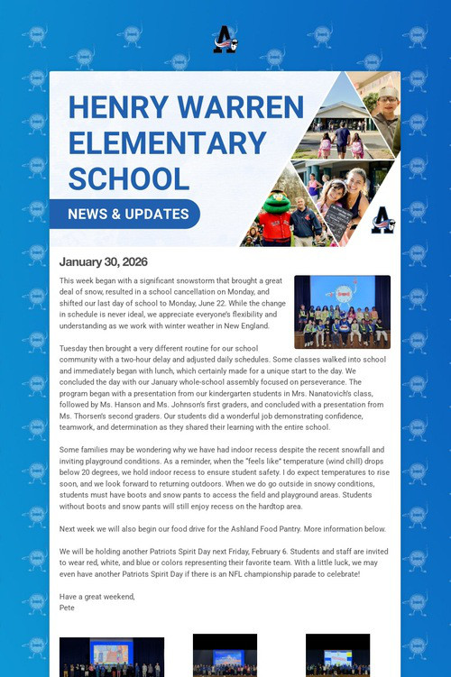 Warren School Weekly Update