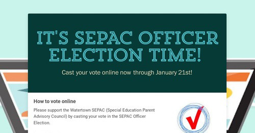 It's SEPAC Officer Election Time!