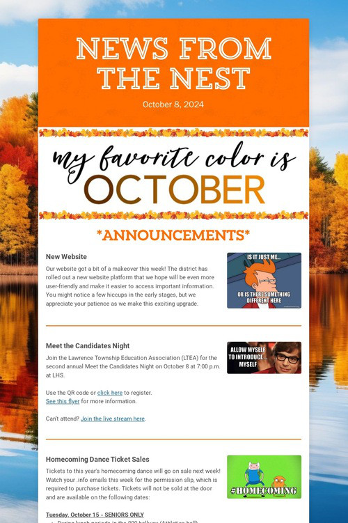 News from the Nest