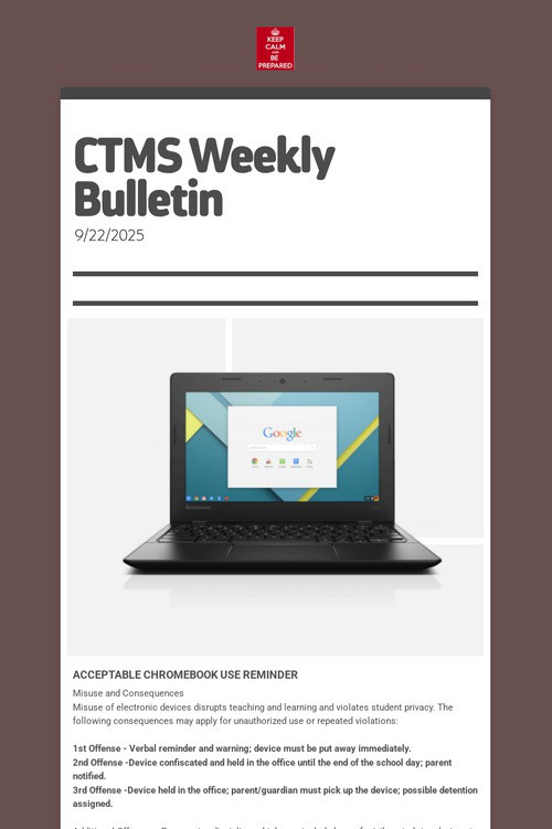 CTMS Weekly Bulletin