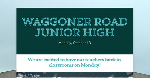 Waggoner Road Junior High | Smore Newsletters