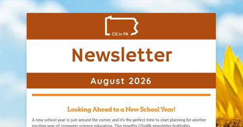 August 2026 Newsletter