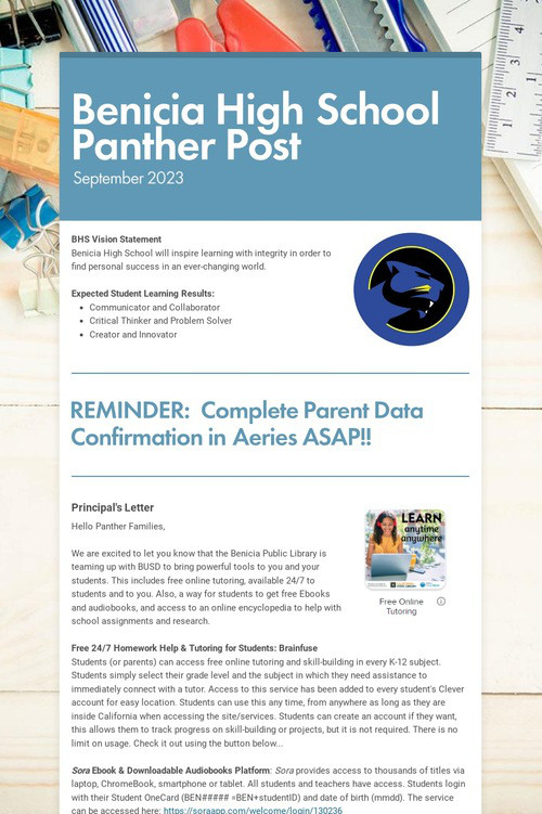 Benicia High School Panther Post