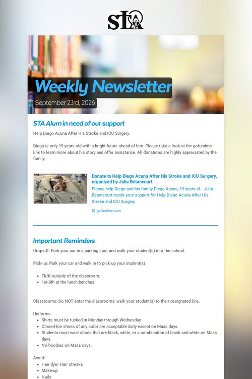 Weekly Newsletter