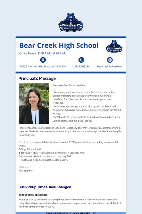 11/12/2023 BCHS Weekly Newsletter
