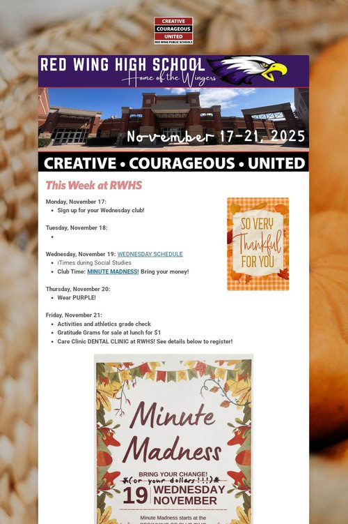 RWHS Student Newsletter