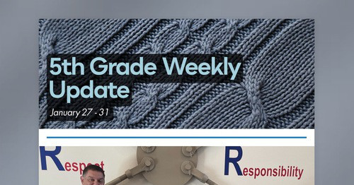 5th Grade Weekly Update