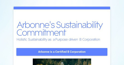 Arbonne's Sustainability Commitment