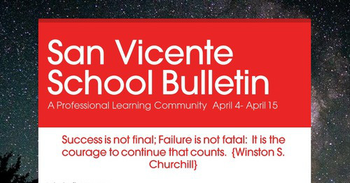 San Vicente School Bulletin