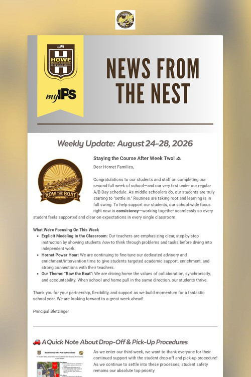 TCHMS Weekly Update