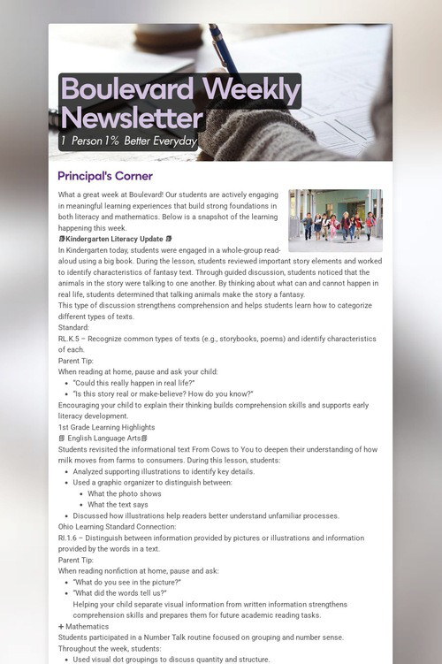 Boulevard Weekly Newsletter