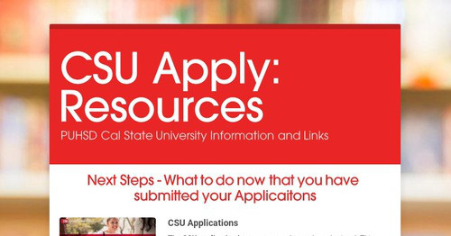 CSU Apply: Resources