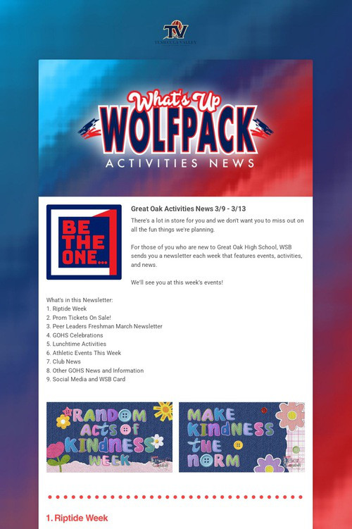 What's Up Wolfpack 3/9 - 3/13
