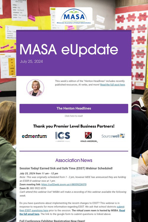 MASA eUpdate