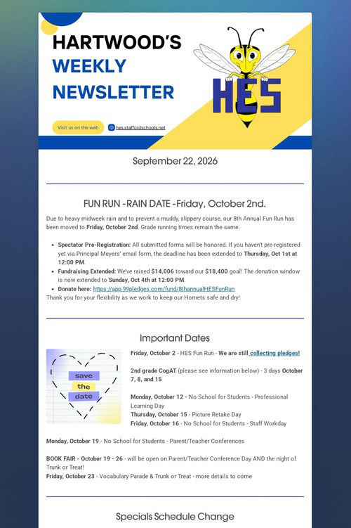 Hartwood's Weekly Newsletter