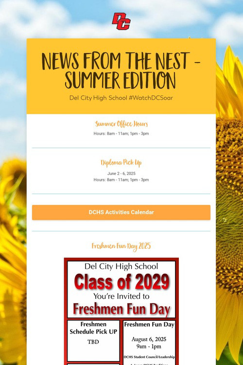 News from the Nest - SUMMER EDITION