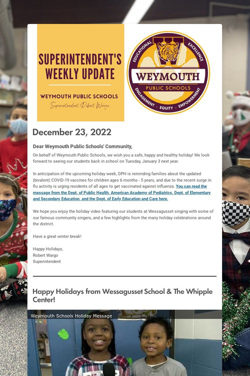 Superintendent's Weekly Update
