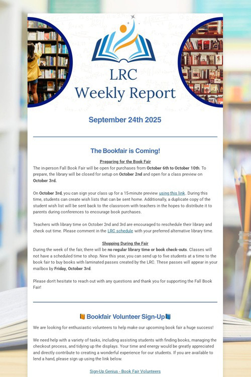 LRC Weekly Update