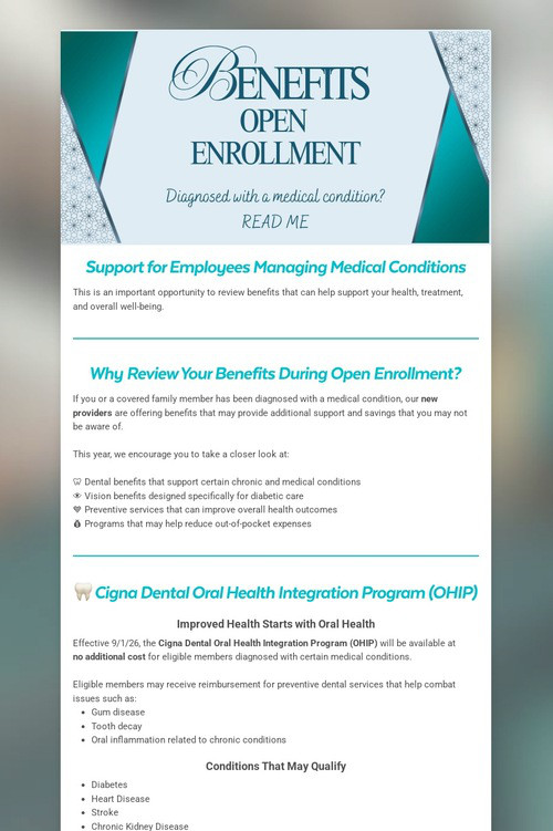 Open Enrollment - Plan Enhancements