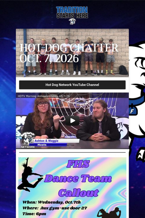 HOT DOG CHATTER OCT. 7, 2026