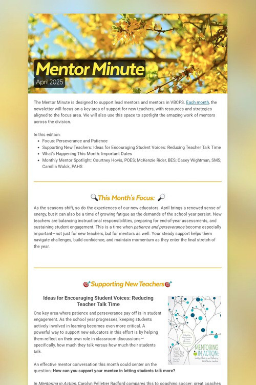 Mentor Minute