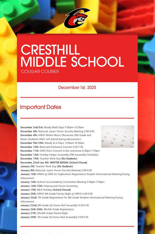 CRESTHILL MIDDLE SCHOOL