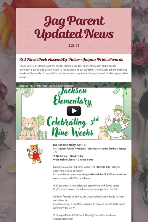Jag Parent Updated News
