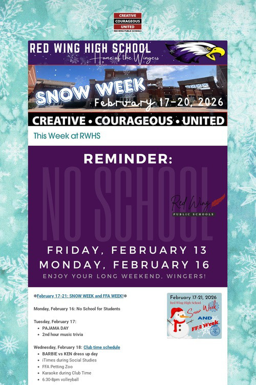 RWHS Student Newsletter