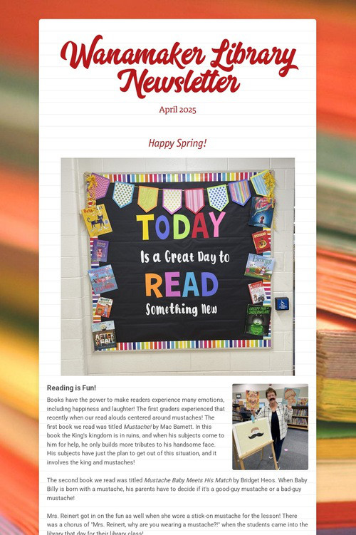 Wanamaker Library Newsletter