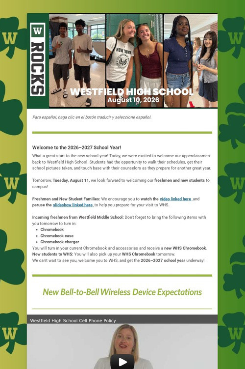 WHS Newsletter