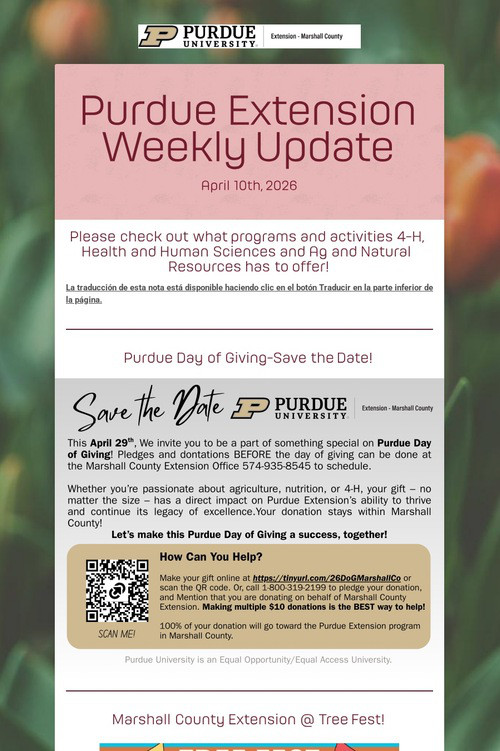 Purdue Extension Weekly Update
