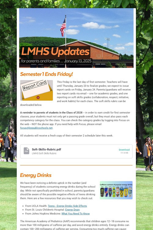 LMHS Updates