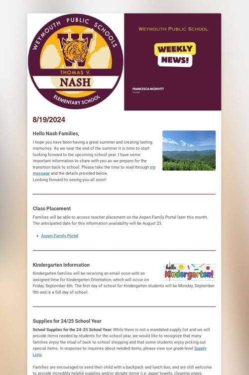 August 19th- Nash News