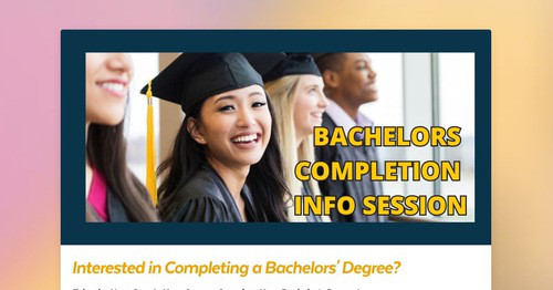 Bachelors Completion Info Session