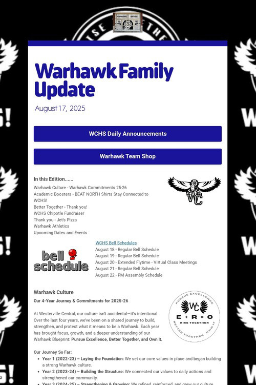 Warhawk Family Update