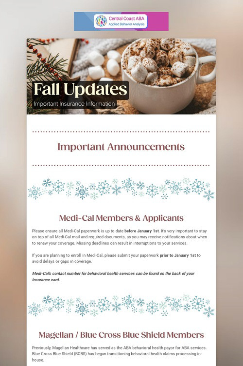 Fall Updates