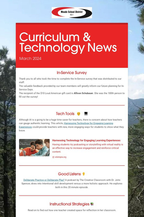 Curriculum & Technology News