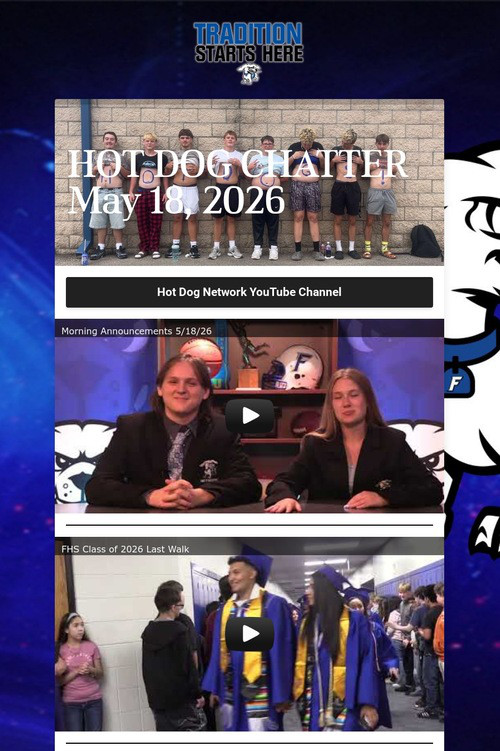 HOT DOG CHATTER May 18, 2026