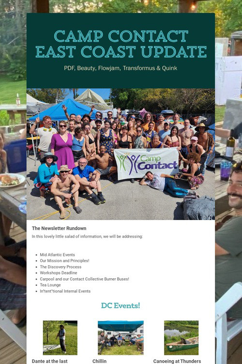 Camp Contact East Coast Update