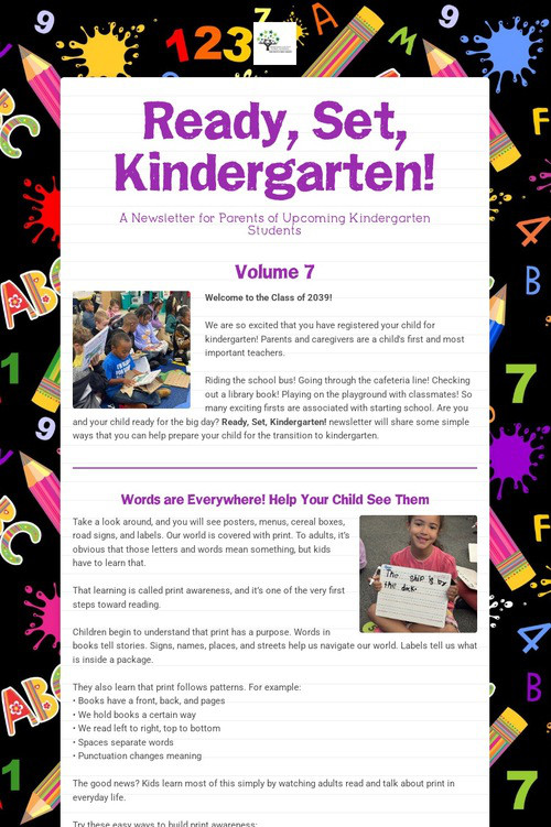 Ready, Set, Kindergarten!