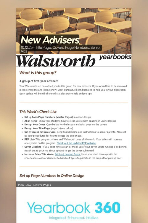 New Advisers