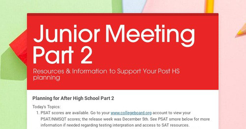 Junior Meeting Part 2